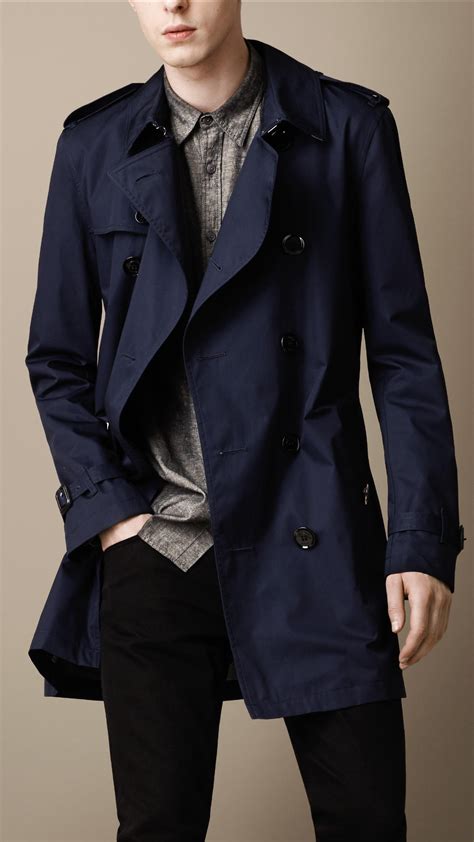 burberry mens blue trench coat|burberry men's trench coat sale.